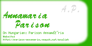 annamaria parison business card